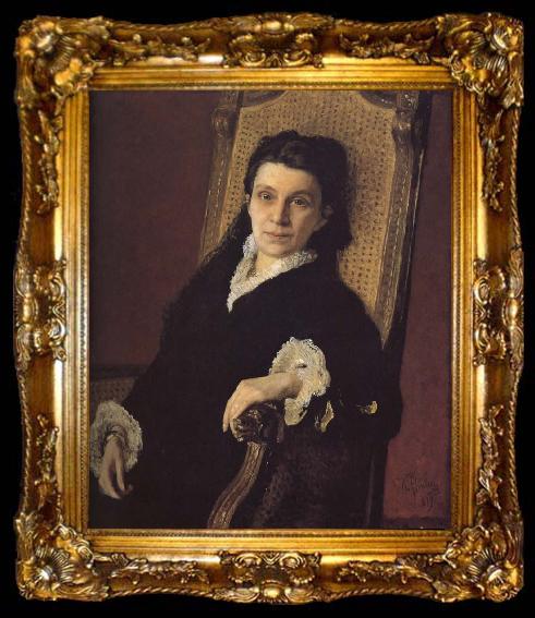 framed  Ilia Efimovich Repin Sita Suowa portrait, ta009-2